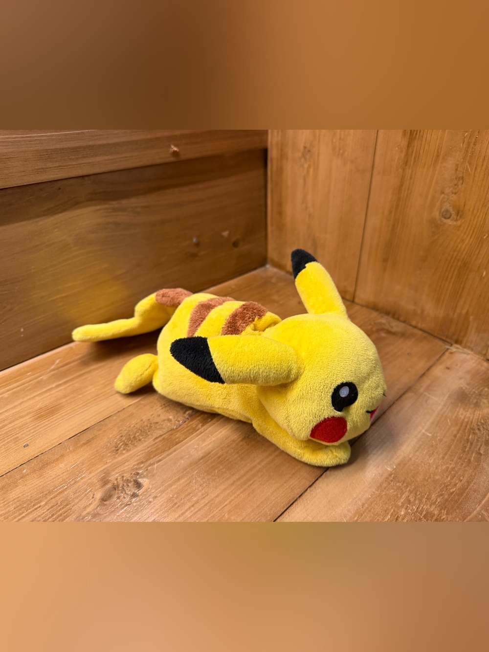 Pokemon Pikachu Plush Yellow with Red Cheeks and Black Ear Tips 2004